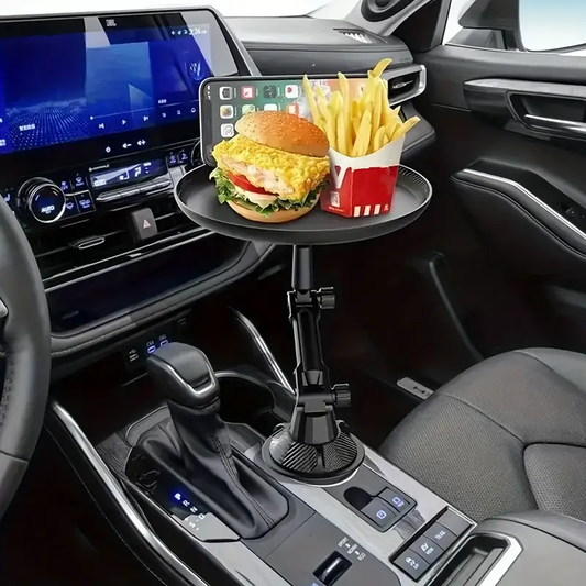 🚗 PORTA PLATO PARA CARRO 2 EN 1 – COMODIDAD Y PRACTICIDAD EN TU VIAJE 🍔📱