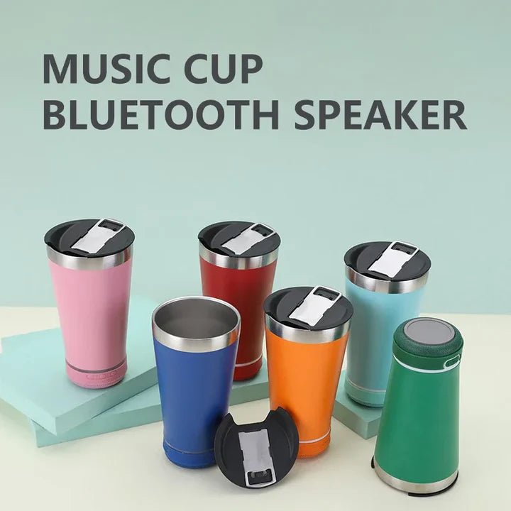 🎵 Vaso Térmico con Parlante Bluetooth 🎶