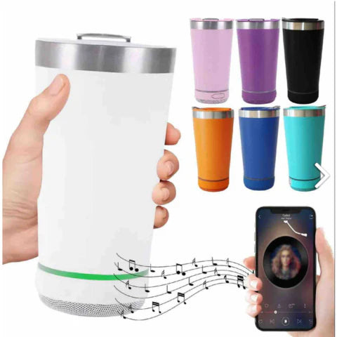 🎵 Vaso Térmico con Parlante Bluetooth 🎶