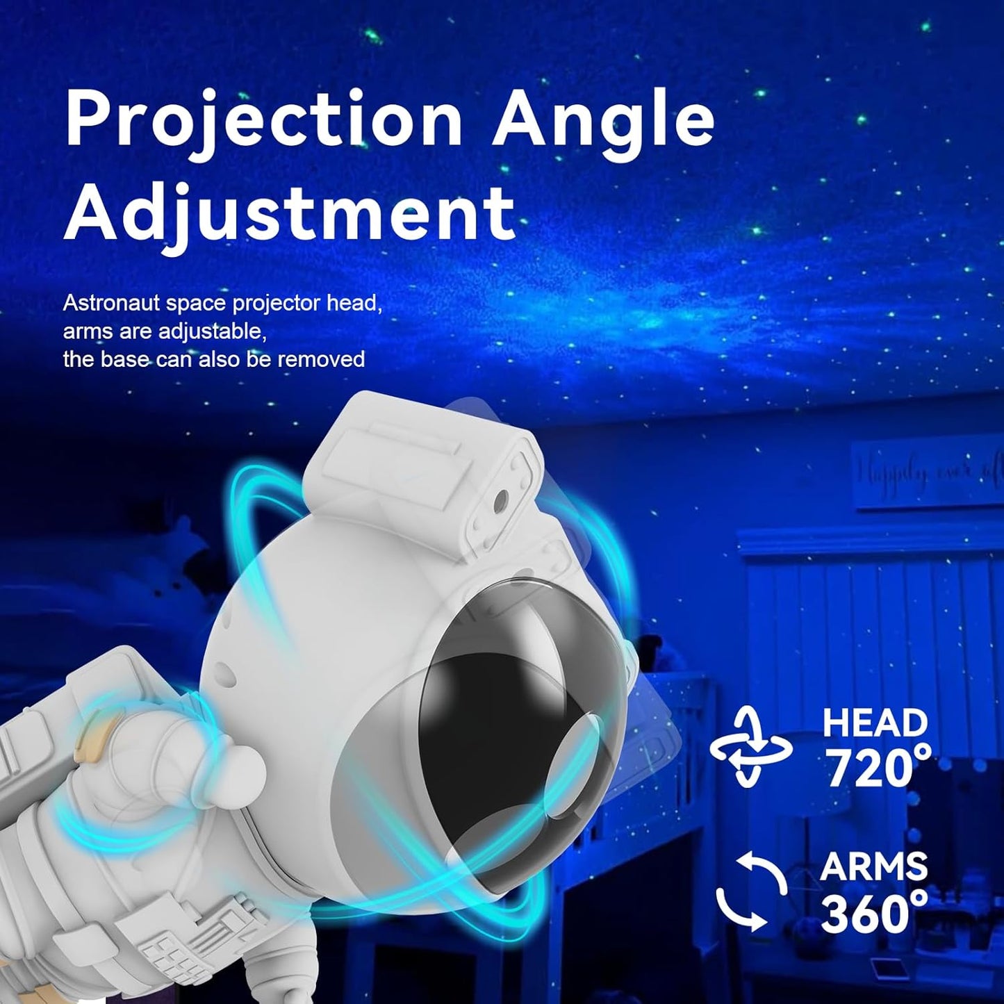 🚀 Proyector Astronauta con Nebulosa y Estrellas – Ilumina tu Espacio 🌌✨