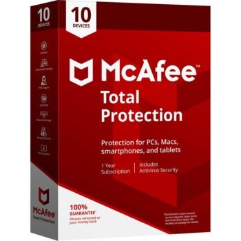 מקאפי טוטאל פרוטקשן / McAfee Total Protection - רישיון ל-10 מכשירים לשנה מקאפי טוטאל פרוטקשן / McAfee Total Protection - רישיון ל-10 מכשירים לשנה