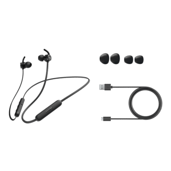 אוזניות כפתור אלחוטיות PHILIPS In-ear wireless headphones בצבע שחור