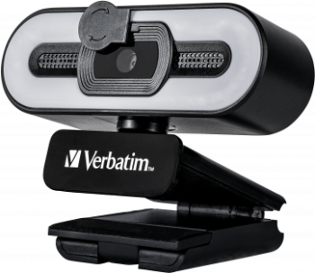 מצלמת רשת עם מיקרופון Verbatim AWC-02 Full HD 1080p Autofocus Webcam with Microphone and Light מצלמת רשת עם מיקרופון Verbatim AWC-02 Full HD 1080p Autofocus Webcam with Microphone and Light